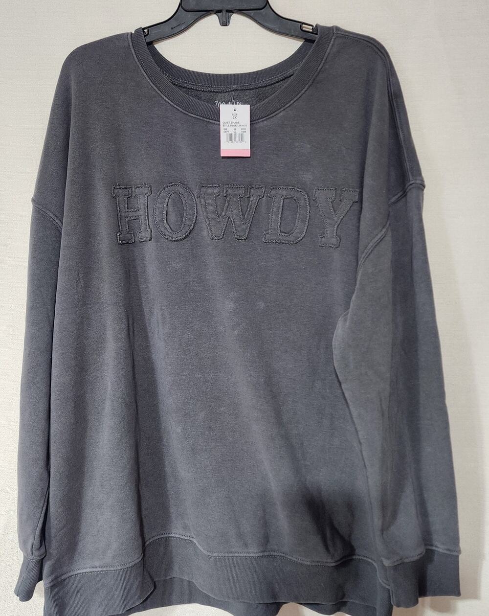 Howdy gray sweatshirt women's 2X by Zoe+Liv
